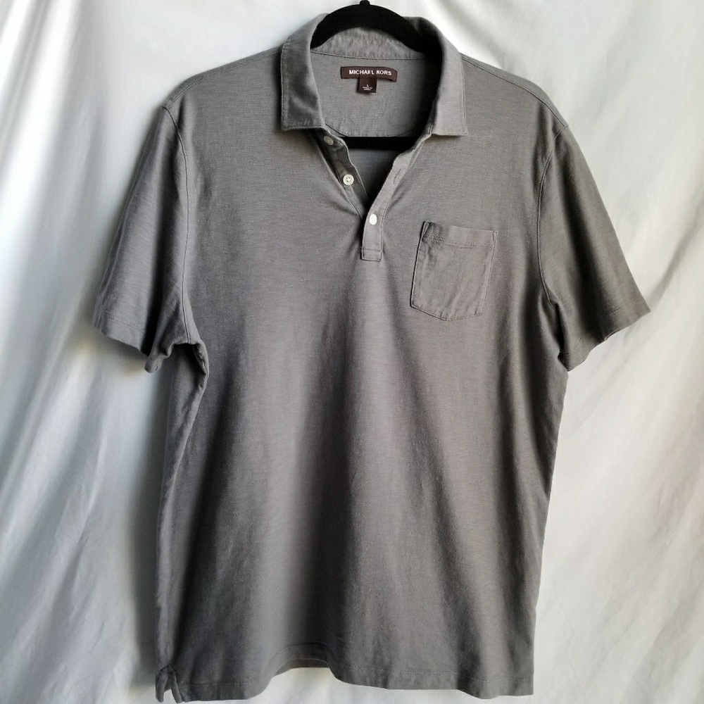 Michael Kors 100% cotton soft Grey polo shirt